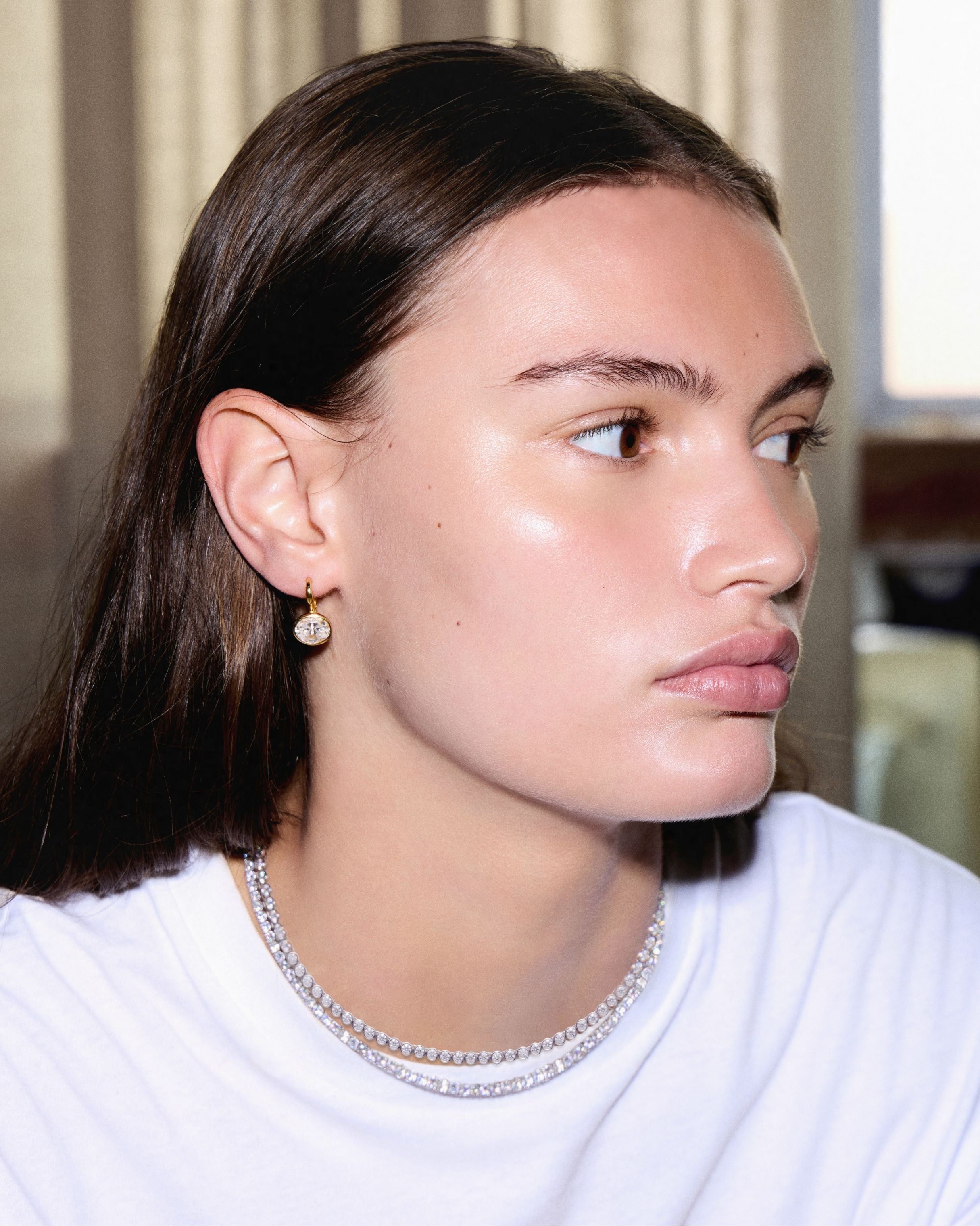 Harriet Bezel Tennis Necklace