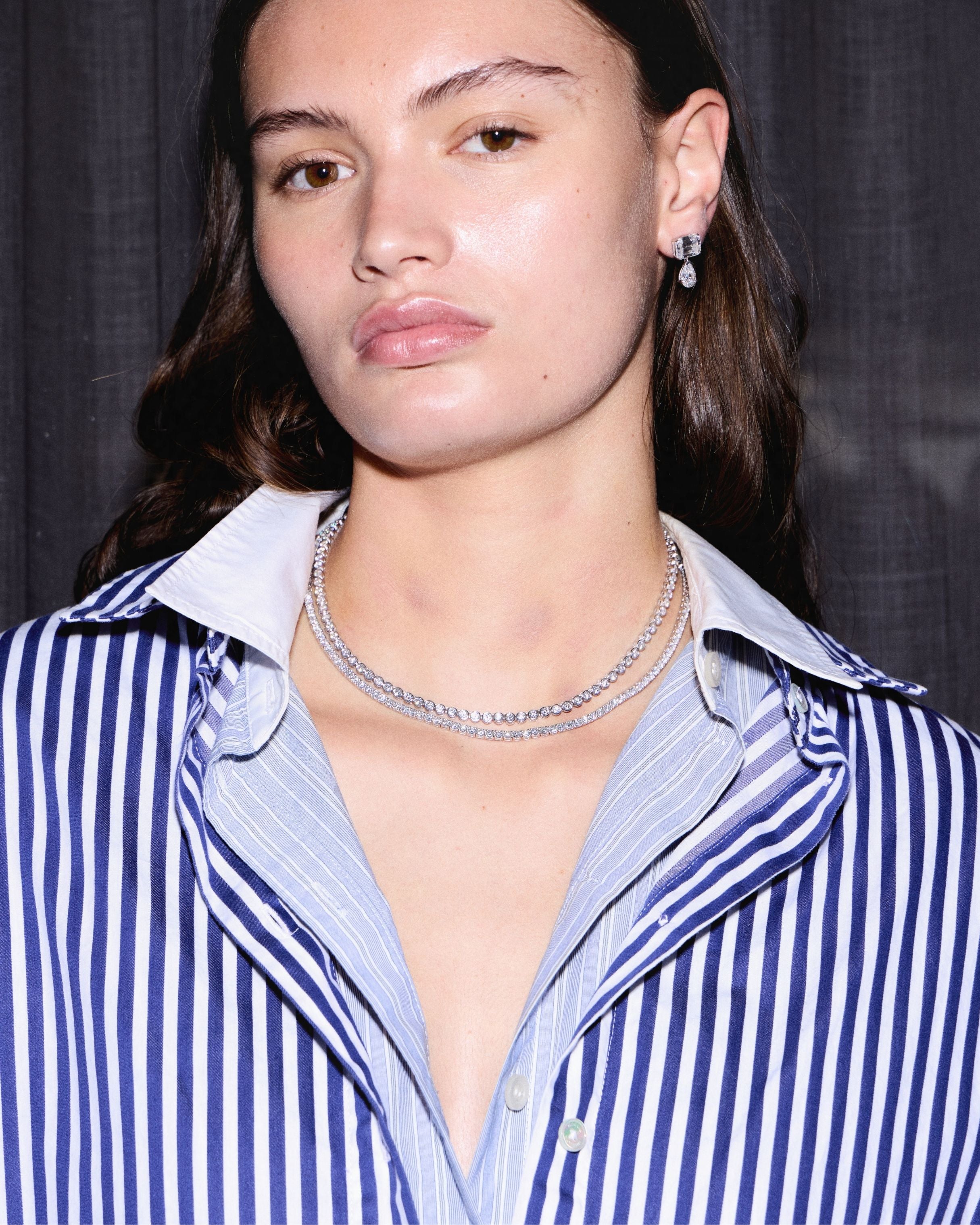 Harriet Bezel Tennis Necklace