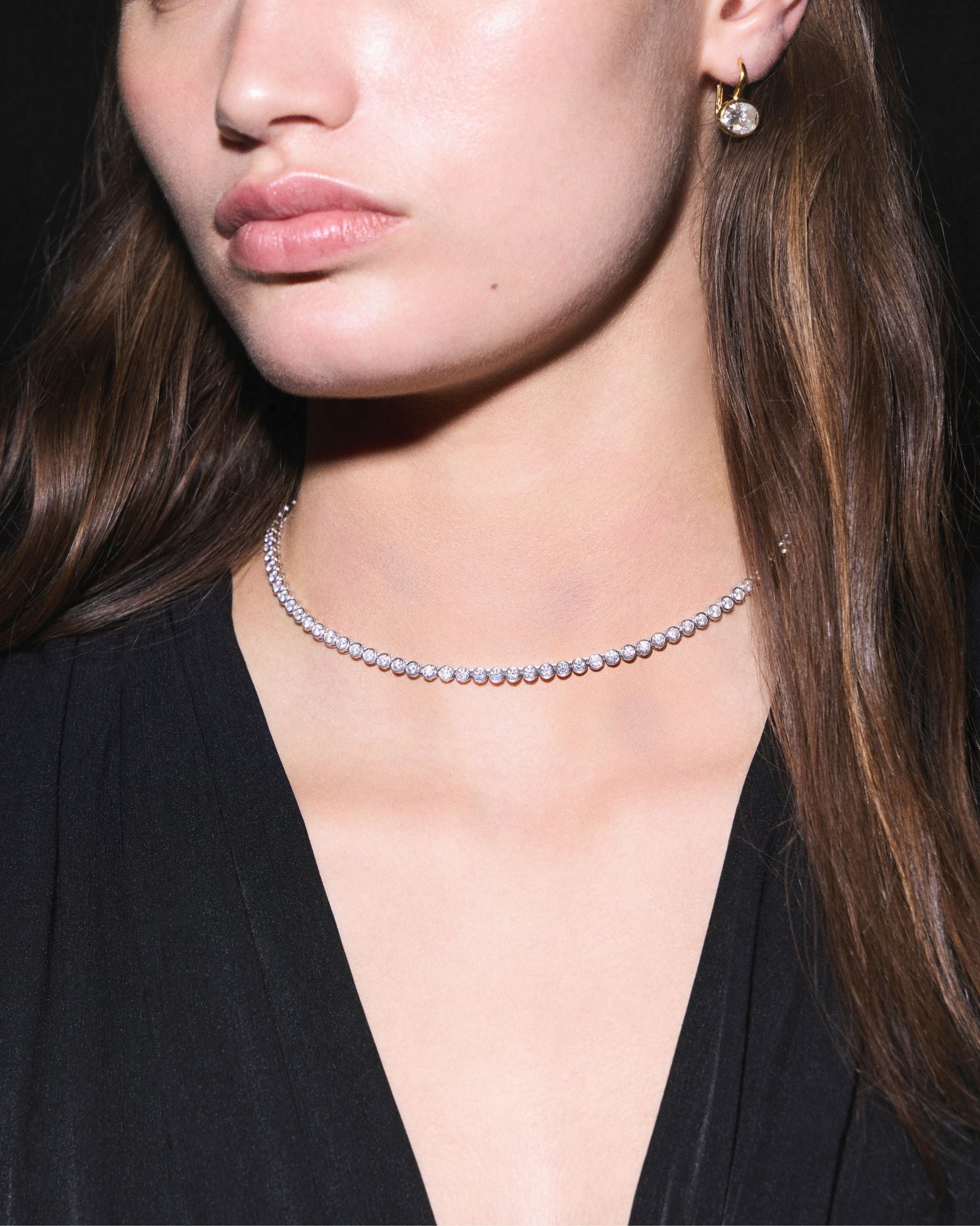 Harriet Bezel Tennis Necklace