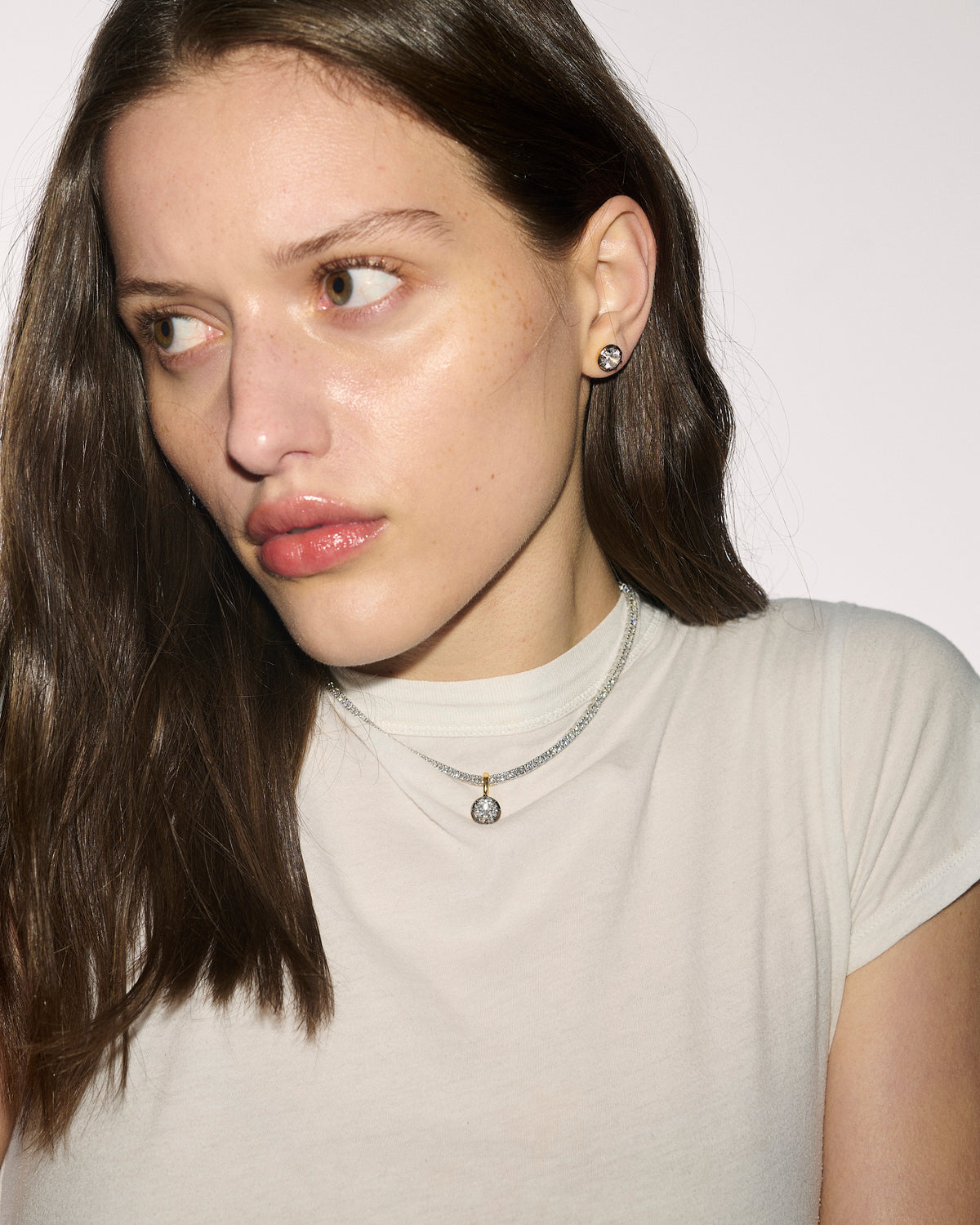 Sloane Tennis Necklace Pendant Blackened