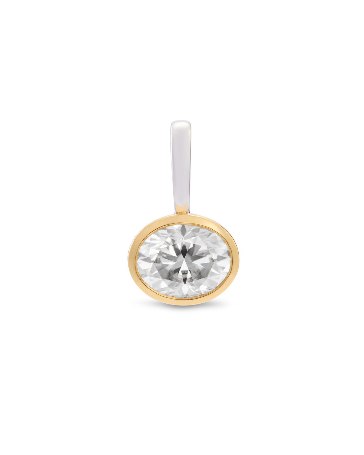 Astrid Tennis Necklace Pendant - Two Tone